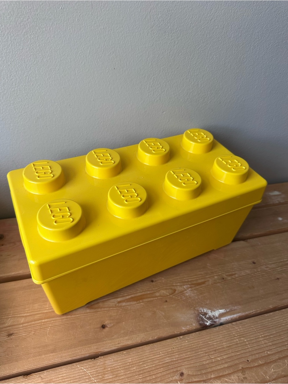LEGO Yellow 8-Stud Plastic Brick Box 14x7x7 EMPTY BOX ONLY